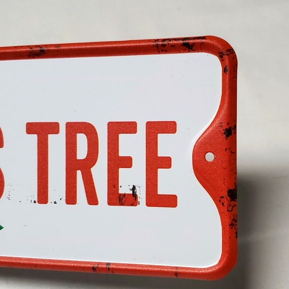 Farmhouse Christmas Metal Tin Sign "Fresh Cut Christmas Tree" Rustic Decor NEW! - Picture 5 of 9